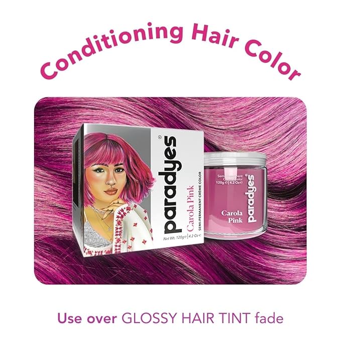 Paradyes Top-up Semi-permanent Carola Pink Diy Conditioner Based Hair Colour - 120 Gms