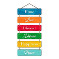 Artvibes Decorative Wall Hanging Wooden Art Decoration Item for Living Room | Quotes Decor Painting | Set of 6