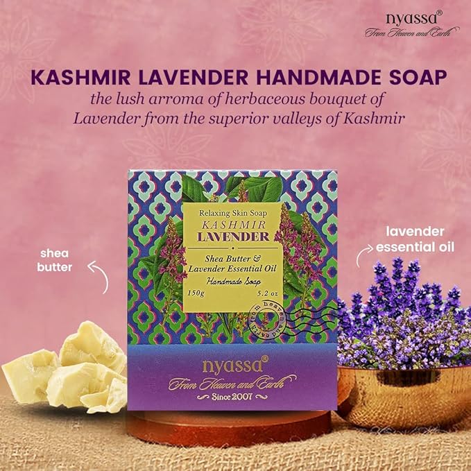 Nyassa Forest Musk Luxurious Handmade Natural Bathing Soap - 150 Gms | Lavender