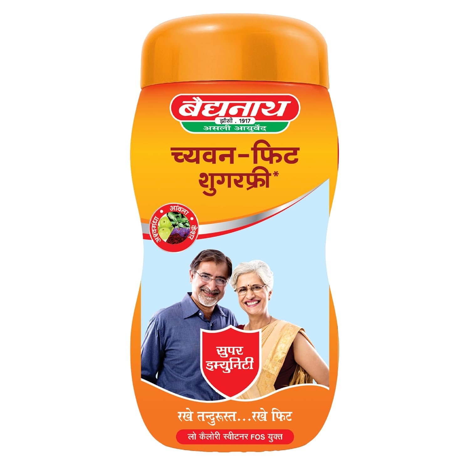 Baidyanath Jhansi Chyawan-fit Sugarfree Chyawanprash 1 Kg Enriched With Ashwagandha, Amla & Kesar, 35 Ayurvedic Herbs Boosts Physical Strength, Energy & Immunity