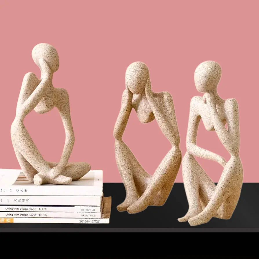 Mariner's Creation Premium Set of Three Modern Art Thinker showpiece 9x6x12.5cm