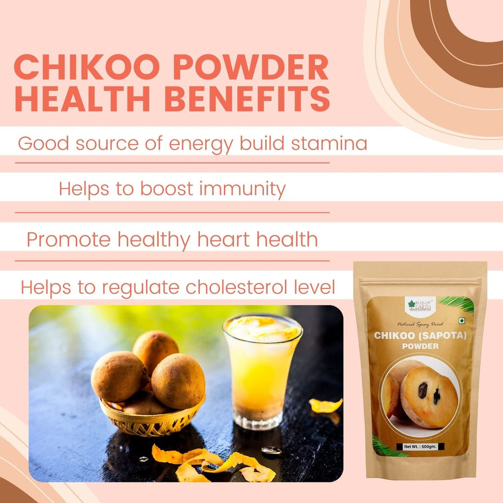 Bliss of Earth 1kg Chikoo (Sapota) Powder Natural Spray Dried