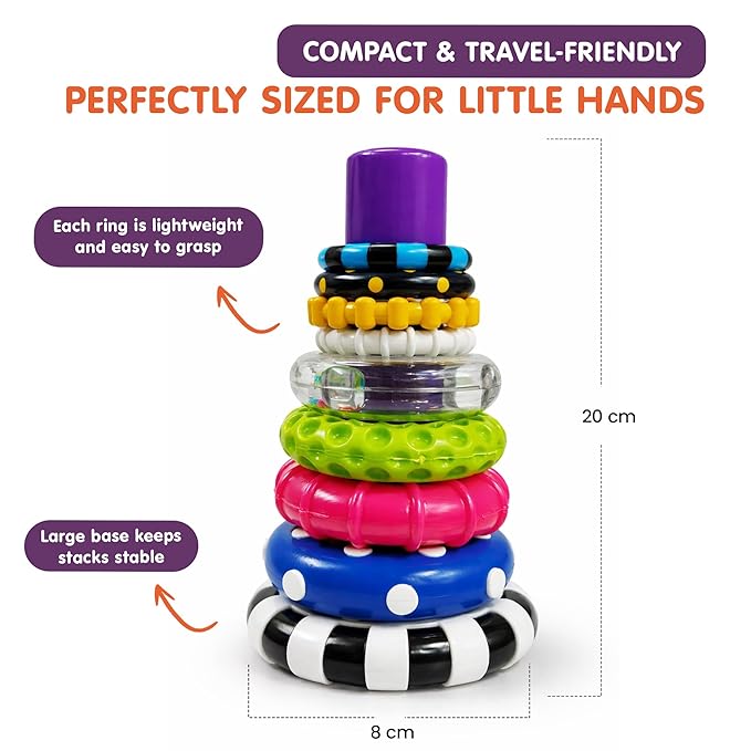 Kidology Ring Stacker Baby Toy for 6+ Months 9 Pieces