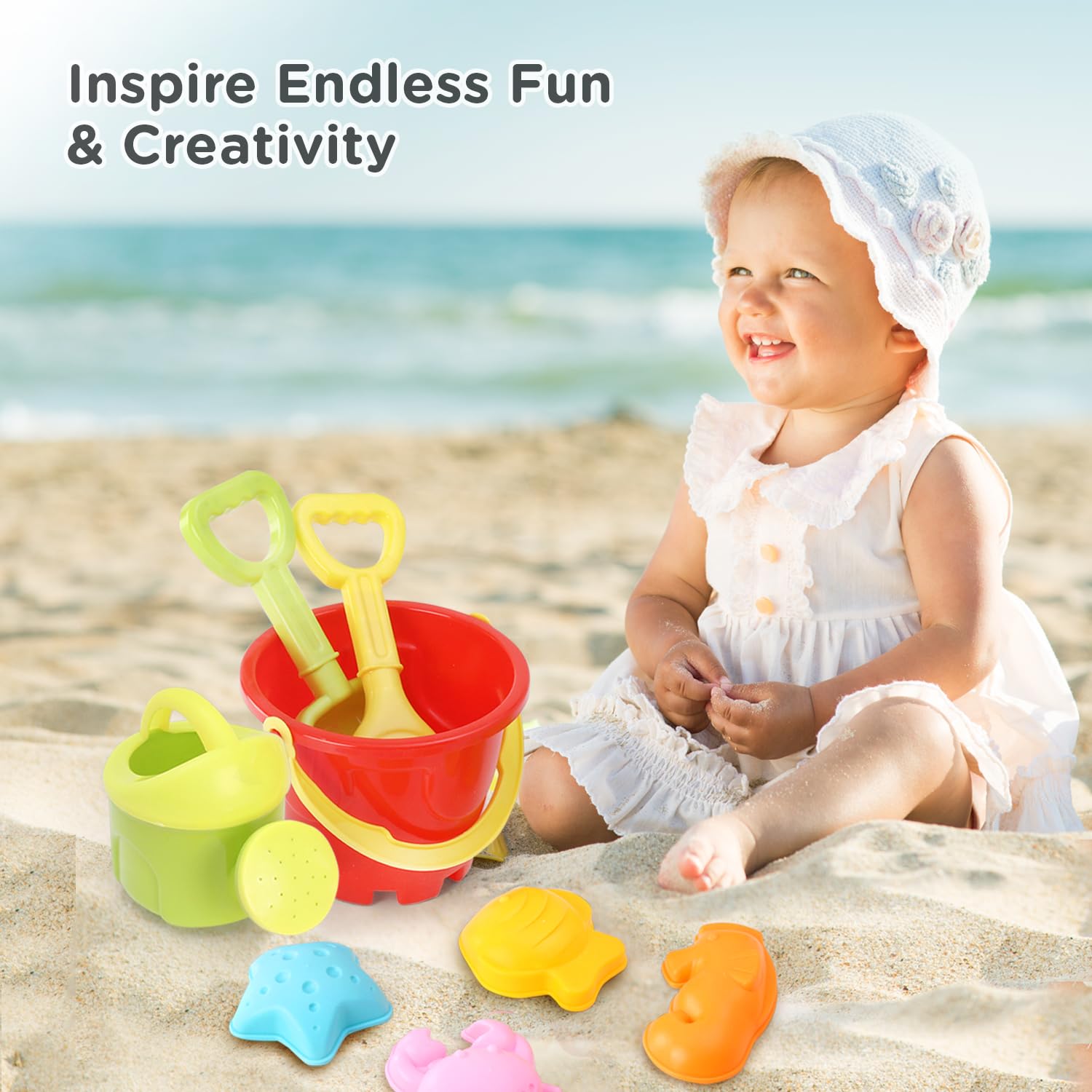 Play Nation Premium 9 Pieces Beach Playset for Kids