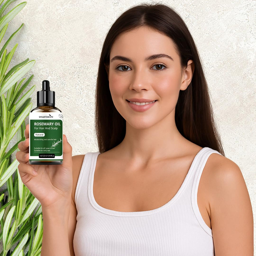 Smartdrops Rosemary Oil for Hair | Rosemary Oil for Hair Growth | rosemary Essential oil for hair Fall | Hair Strengthening Treatment for Healthy Nourished Hair- (30 ml)
