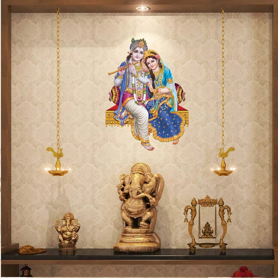 Rangoli White Glossy Vinyl Wall Sticker Premium Self-Adhesive Waterproof Parent-5 Design-21