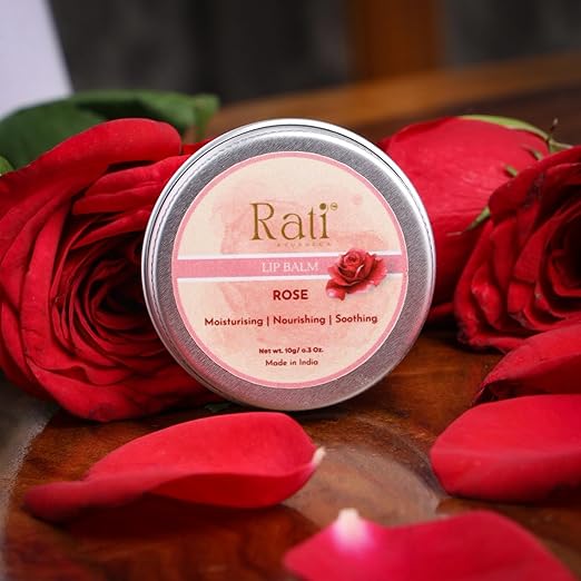 Rati Ayurveda Rose Lip Balm Moisturizing - 10 gms