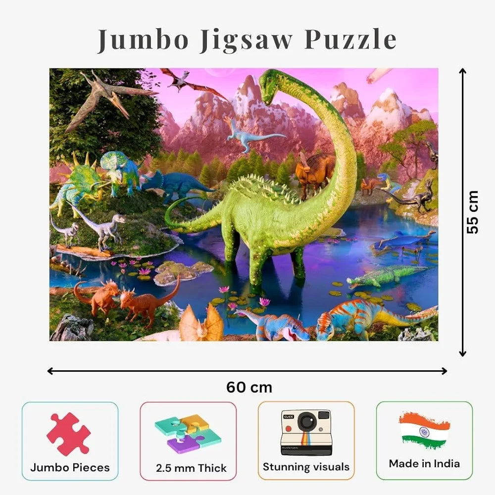 Nesta Toys Floor Puzzle & Game Prehistoric Park, Jigsaw & Toddler Puzzles, Educational Toy, Gifts for Boys & Girls Ages 3, 4, 5, 6, 7