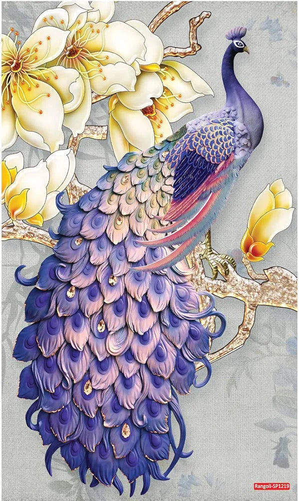 Rangoli Peacock Wall Sticker 12x18 Sheet – Elegant Self Adhesive Design-3
