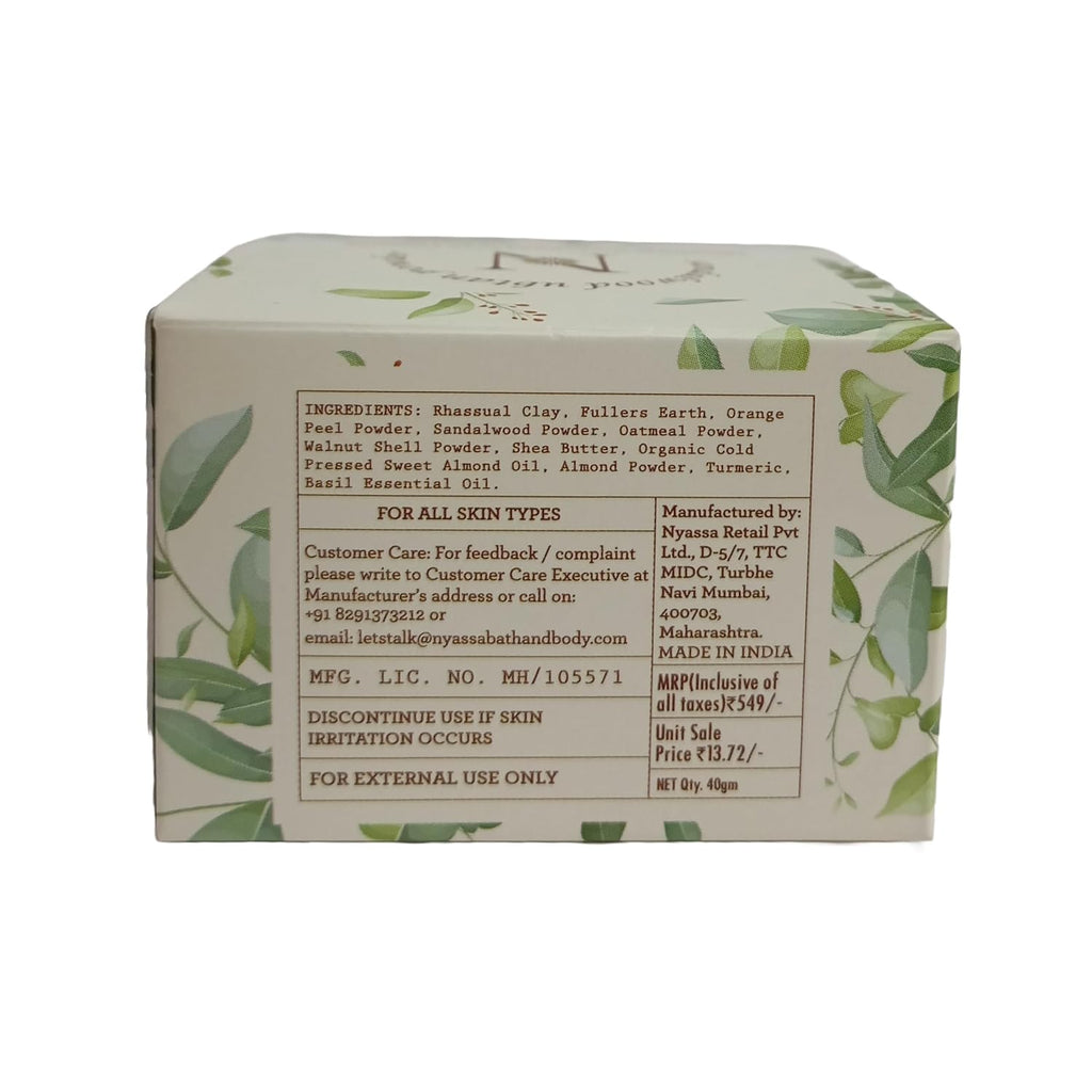 Nyassa Natural Brightening and Clarifying Ubtan for Flawless Skin Face & Body - 40 Gms