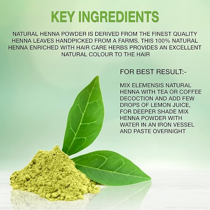 Elemensis Naturals Pure & Natural henna powder - 100 gms