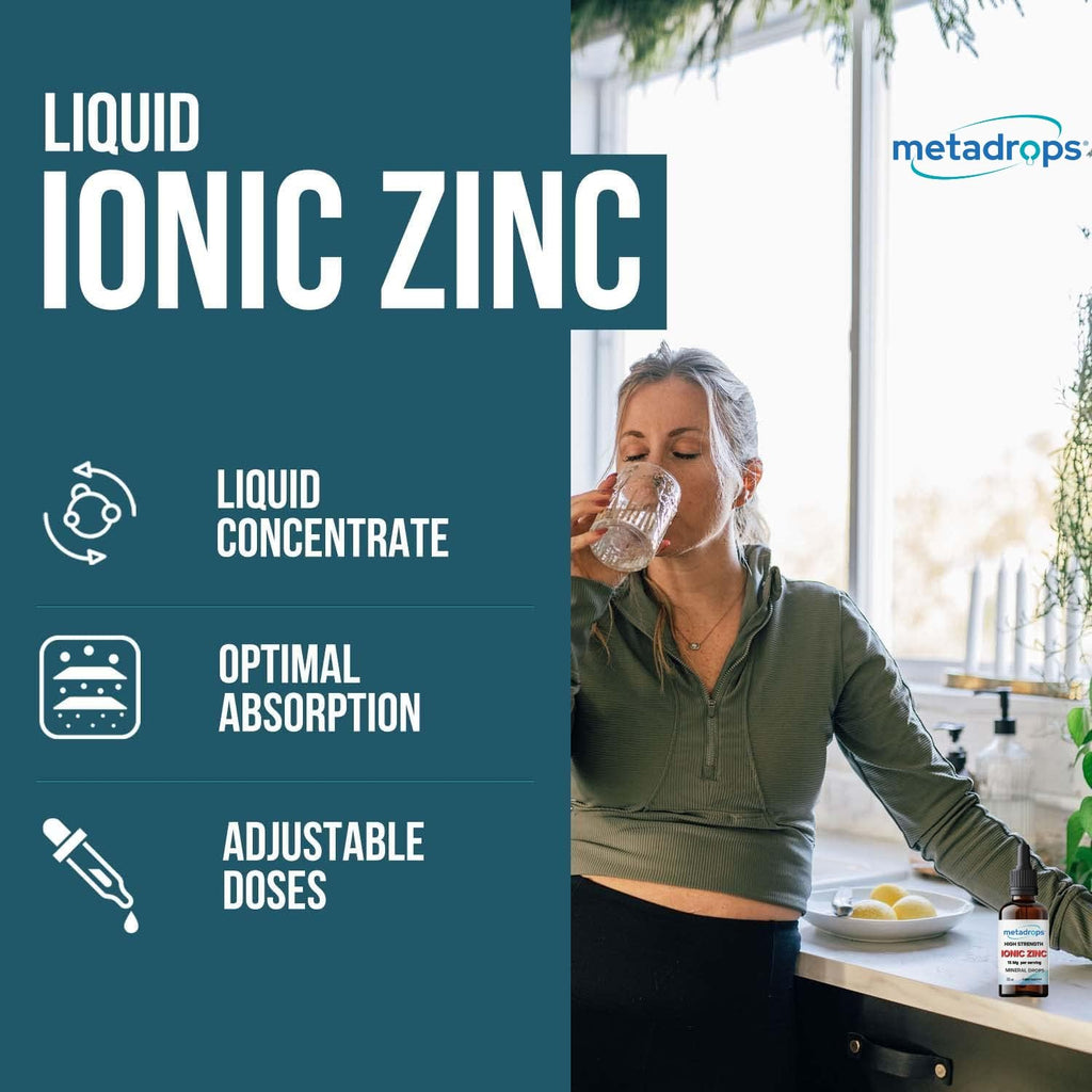 METADROPS Premium Ionic Zinc, 50ml - High Dose, Rapid Absorption for Optimal Health