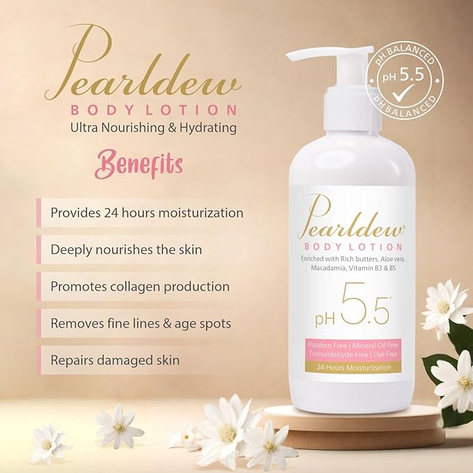 Pearldew Body Lotion - 300 ml | With Aloe, Avocado & Butters | pH 5.5 | Pack of 3