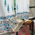 Urban Space Malmal Cotton Curtains 7 feet Set of 2 for Door (Colour Ace of Spade Blue)