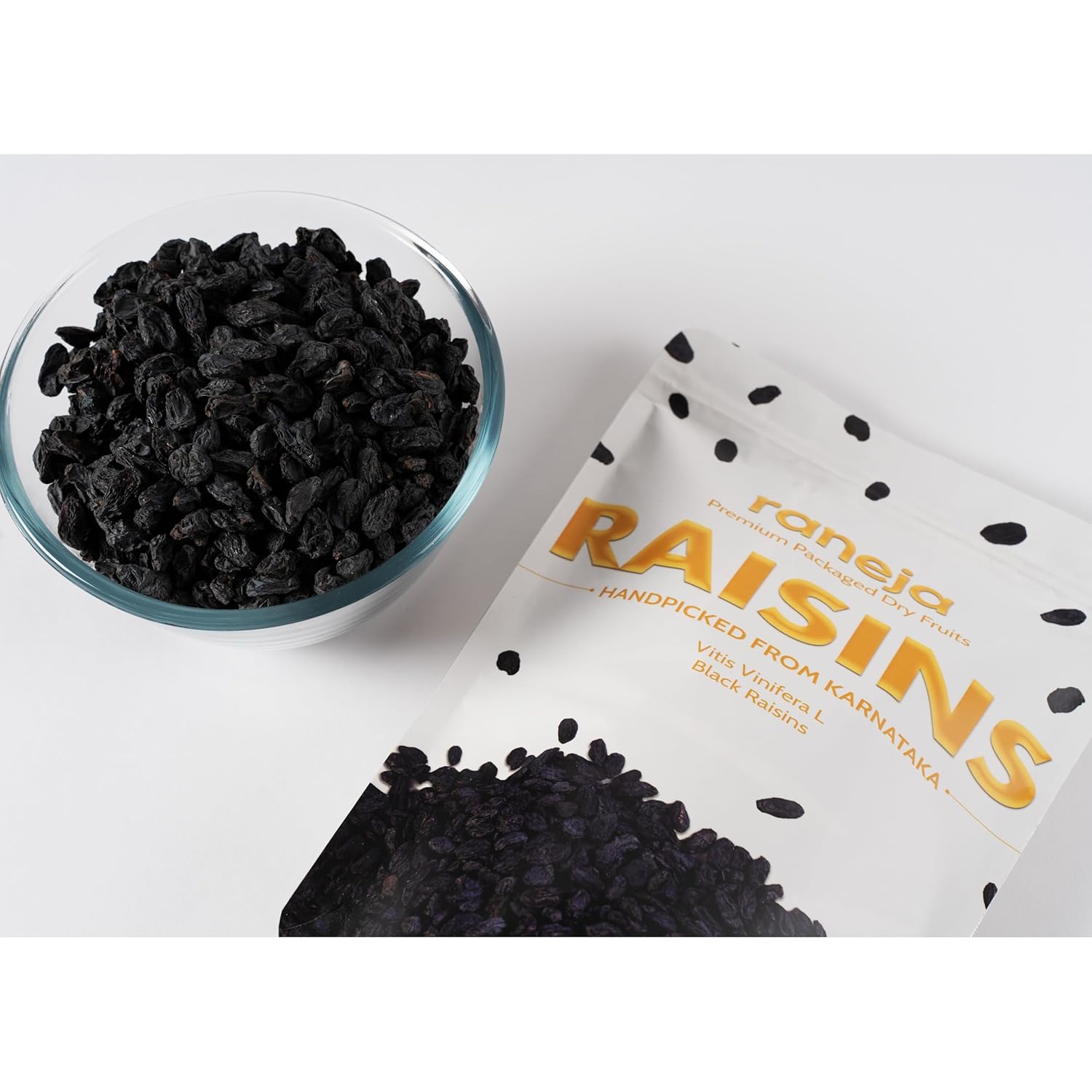 Raneja Premium Afghani Seedless Black Raisins | High in Antioxidant Kali Kishmish/Kismis Dry Fruits, Healthy Snacks | Rich in Fiber & Potassium | Naturally Sweet & Tasty