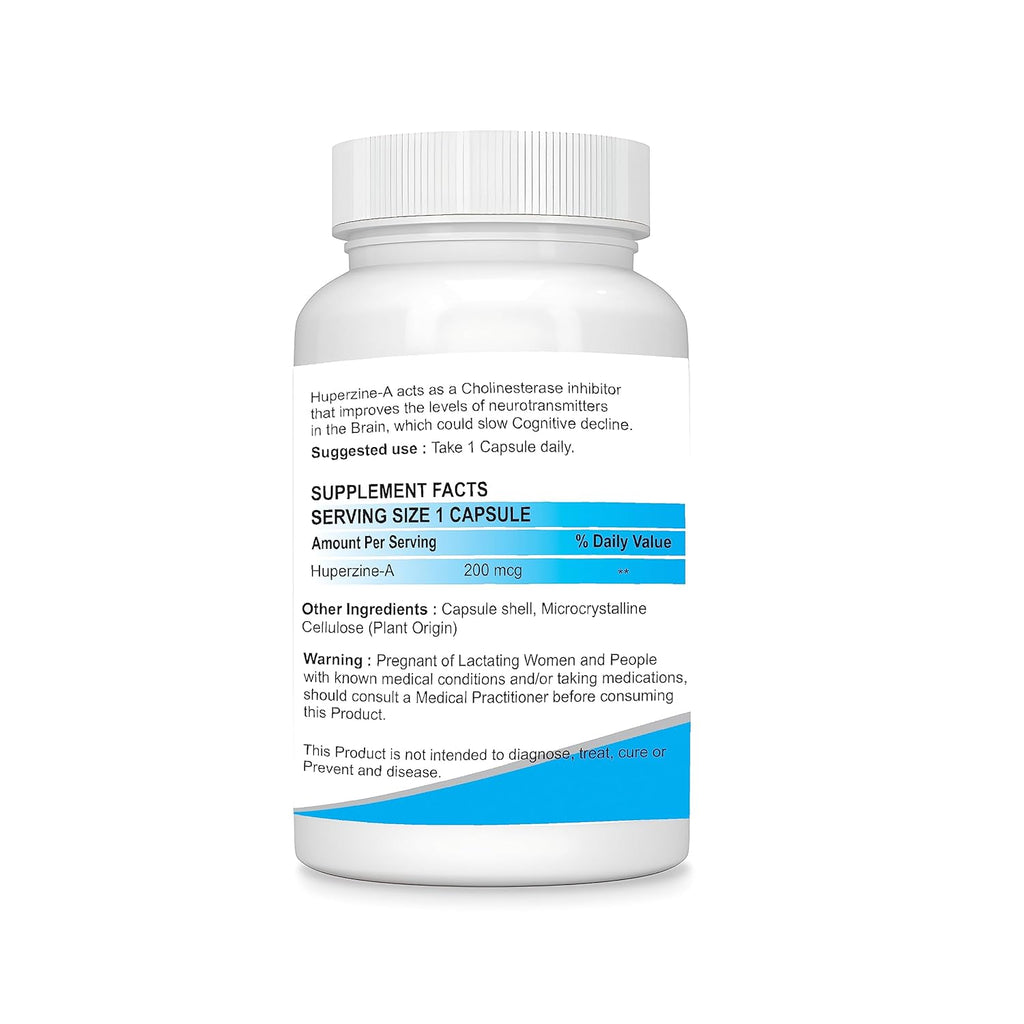 VITARUHEÂ® Huperzine A 200mcg Per Serving, 90 Capsules, (Huperzine A Supplement), Supports Focus, Cognition, Memory and Learning Ability, Premium Brain Health Supplement, No GMOs