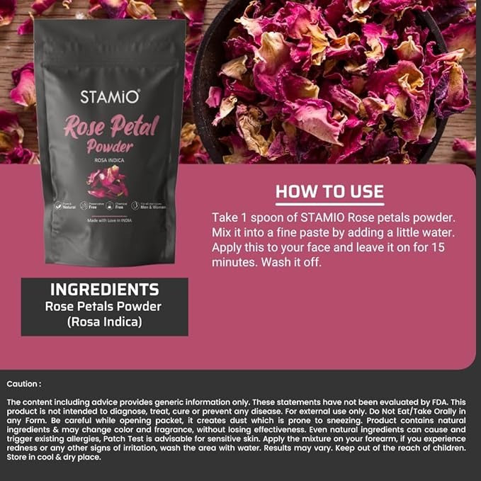 Stamio Rose Petal Powder - 250 gms