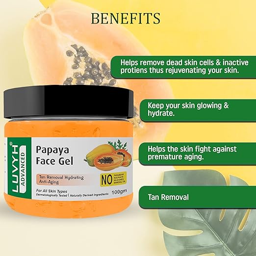 Luvyh Papaya Face Massage Gel - 100 gms