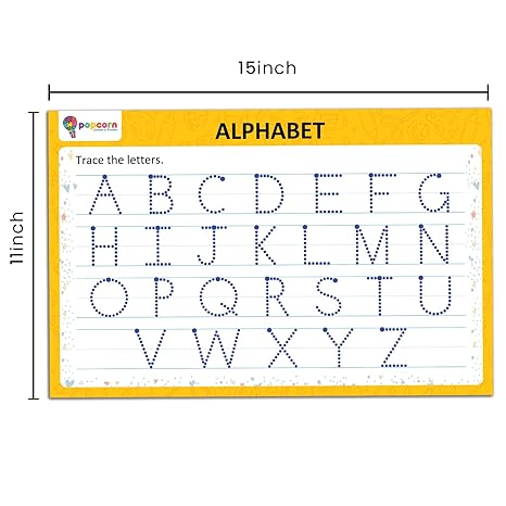 Popcorn Games & Puzzles ABC and Numbers Reusable Activity Mats with 2 Marker Pens Gifts & Creative