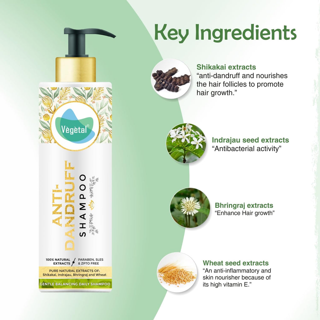 Vegetal Anti-Dandruff Shampoo - 200 gms