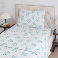 Layers Zen Cotton Blend Single Bedsheet Set 1 Single Cotton Bedsheet & 1 Pillow Cover Breathable & Anti-Wrinkle 225 CVC Gray