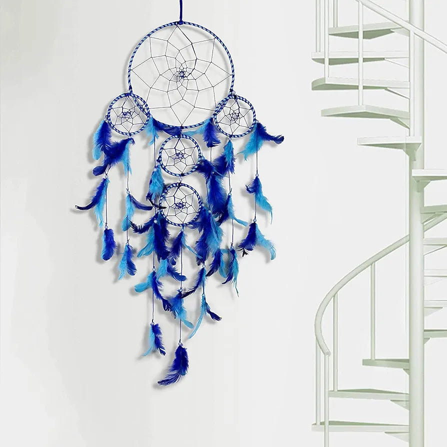 Dream Catcher Traditional Indian Dreamcatcher Wall Art Big Blue