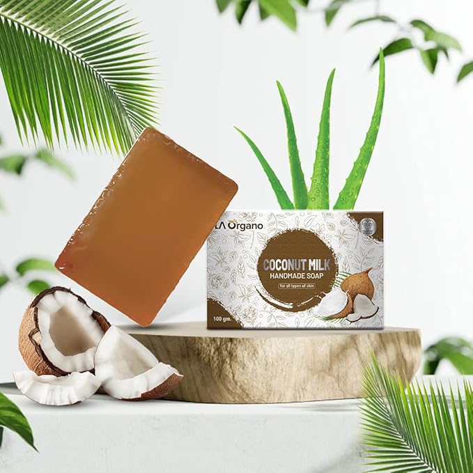 La Organo Coconut Milk Handmade Natural Bath Soap - 100 Gms