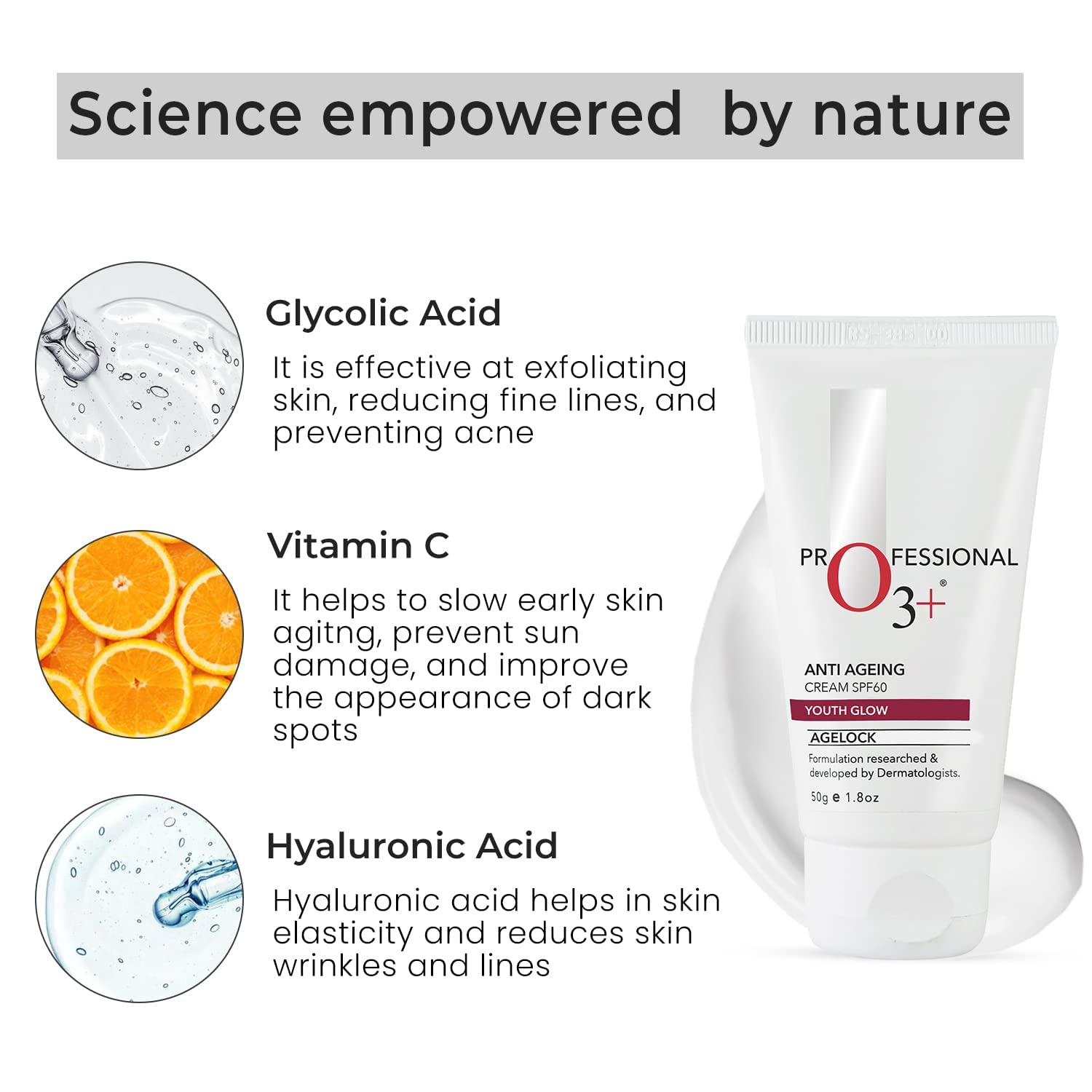 O3+ Agelock Anti Ageing Cream Spf-60,50 Gm