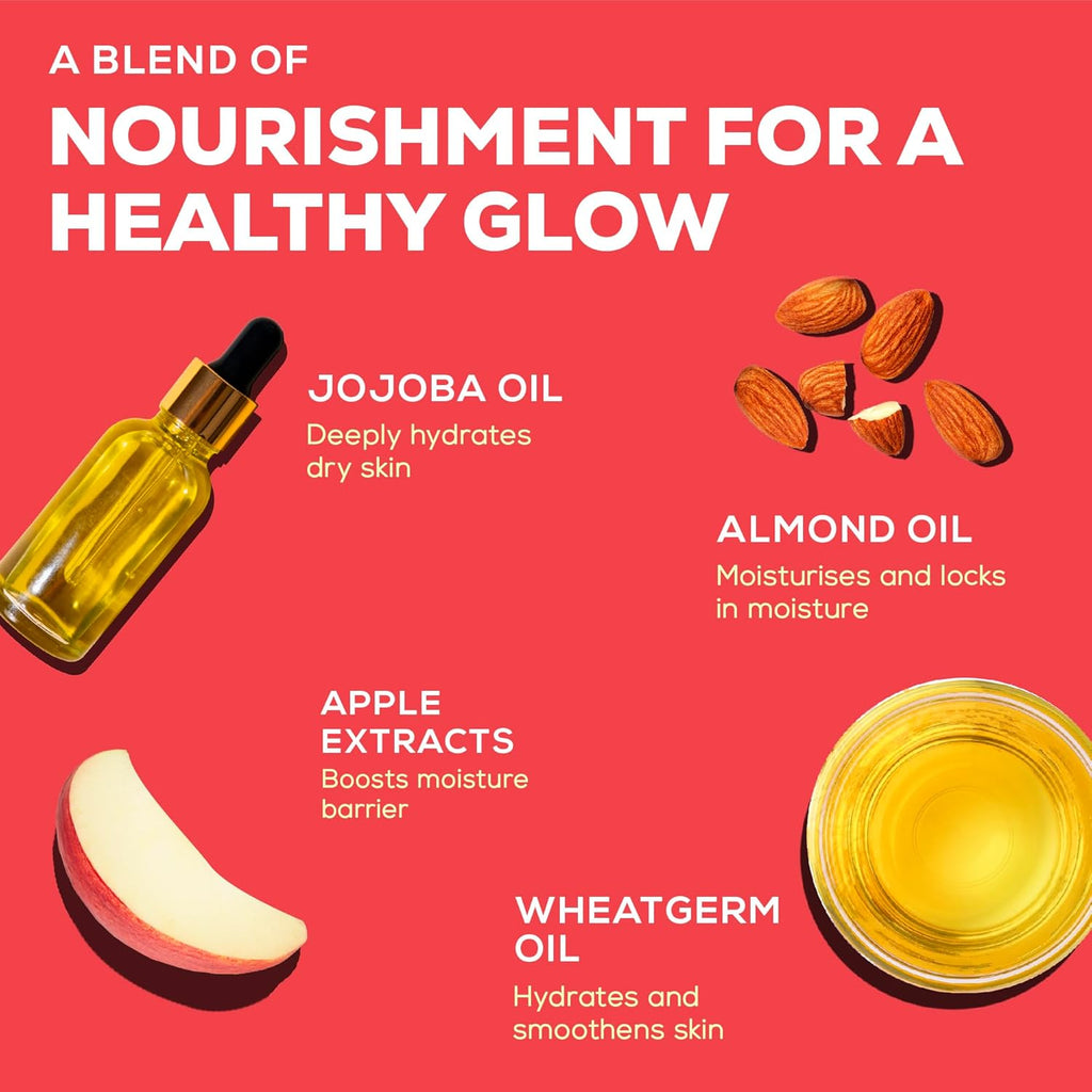 Joy Skin Fruits Moisturizing Skin Cream With Apple, Jojoba & Almond Oil (500ml) | Quick Absorbing & Non Sticky Moisturizer for Face, Hands & Body | Cold Cream For Healthy, Soft & Glowing Skin