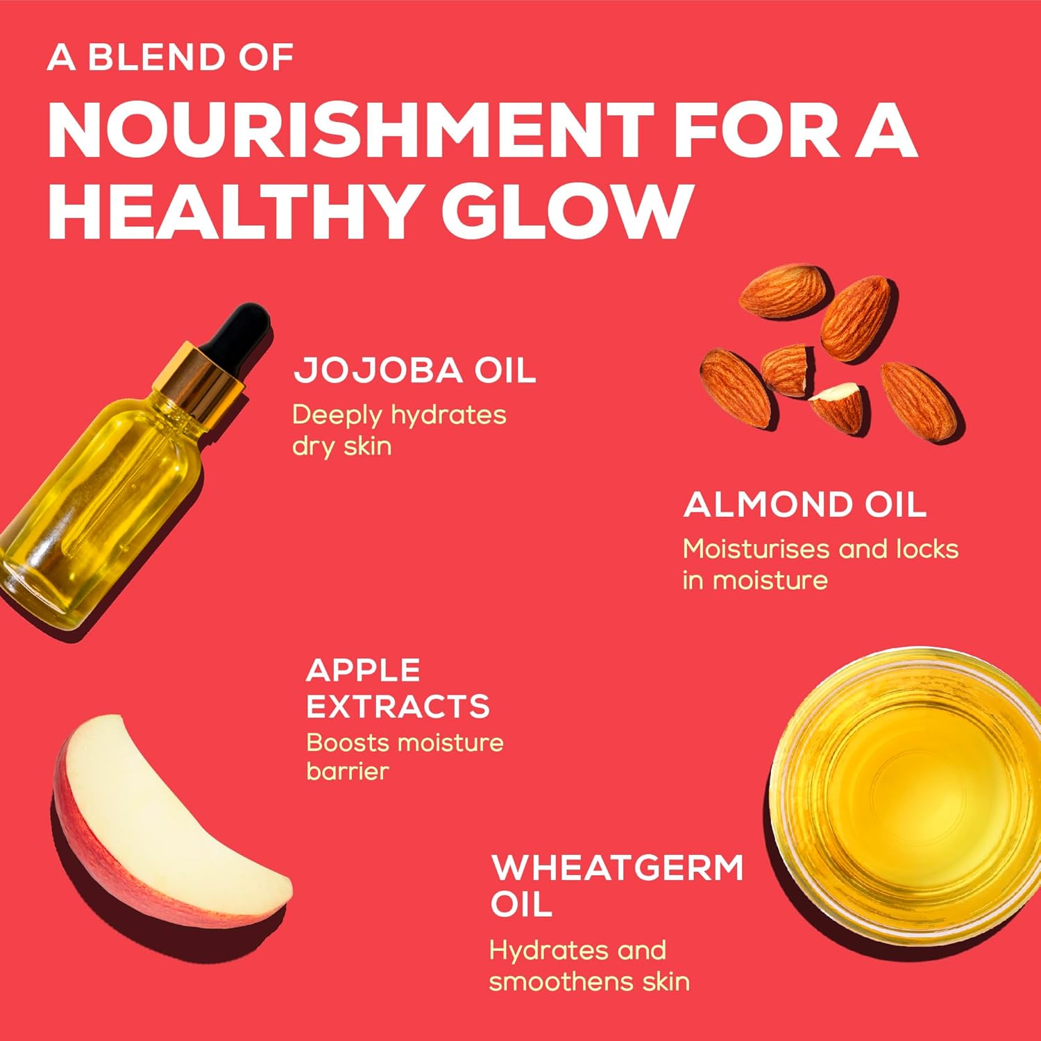Joy Skin Fruits Moisturizer for Dry Skin (500ml), Cold Cream for Winters, With Apple, Jojoba & Almond Oil | Quick Absorbing & Non Sticky Moisturizer for Face, Hands & Body | For Healthy, Soft & Glowing Skin