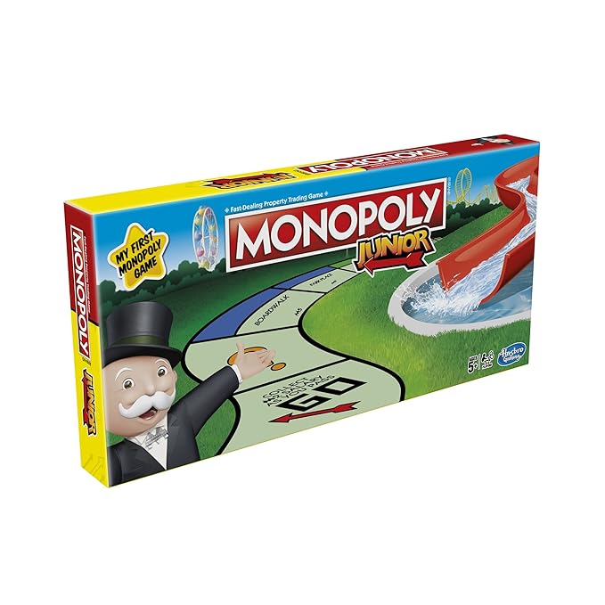 Hasbro Gaming Monopoly Kid's Great Introduction to The Junior Board Game for Ages 5 and Up
