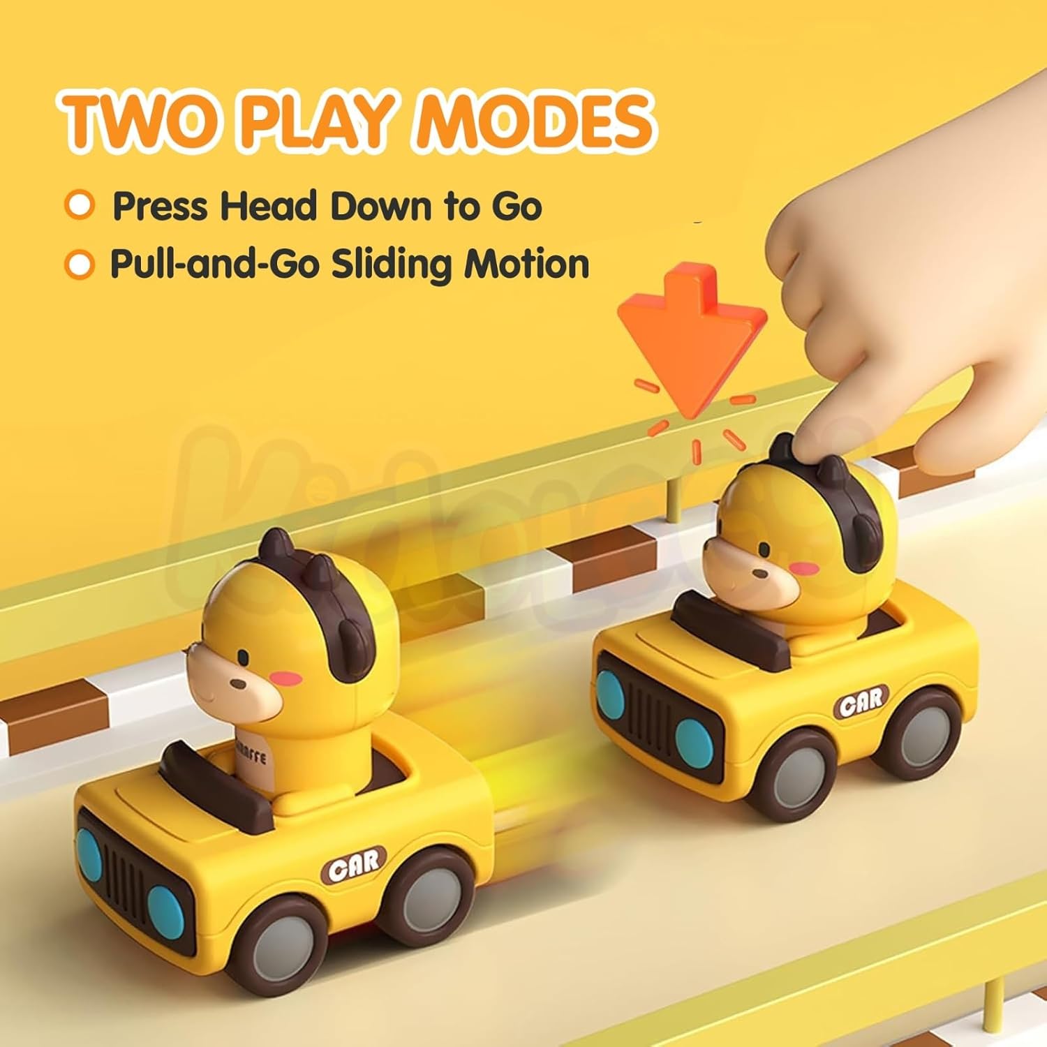 Kidology Press & Go Friction-Powered Cars for Toddlers