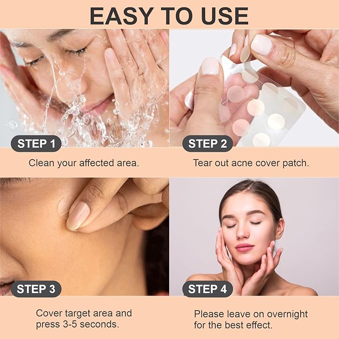 Rejusure Acne Patch | Facial Acne Patches for Pimples - 72 Patches