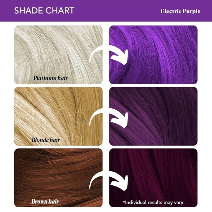 Paradyes Semi-permanent Electric Purple Diy Conditioner Based Hair Colour - 120 Gms