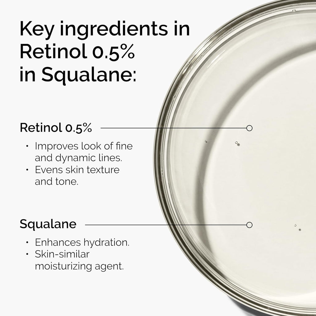 The Ordinary Retinol 0.5% in Squalane â€” Intermediate Retinol Serum for the Face That Is Anti-Aging and Skin Smoothing, 30ml