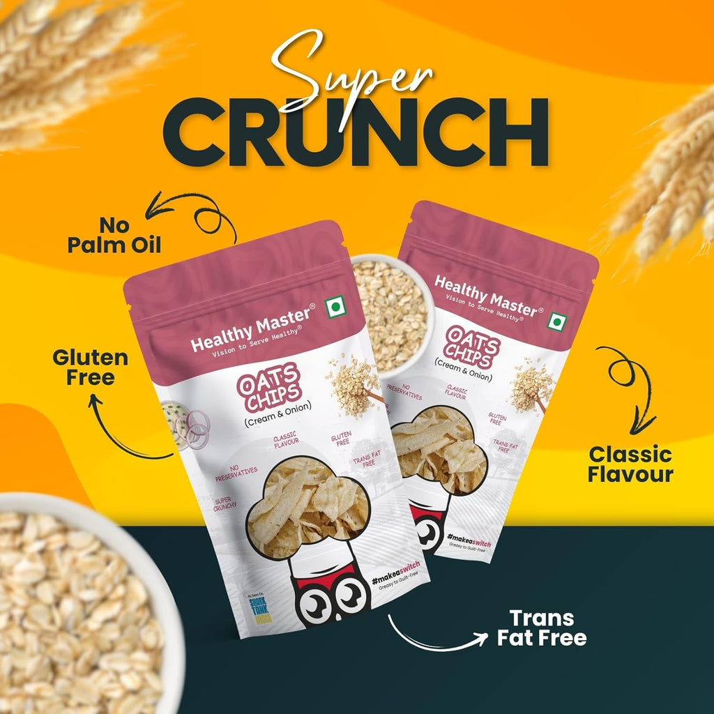 Healthy Master Oats Chips - 100 gms Each (Pack of 3)