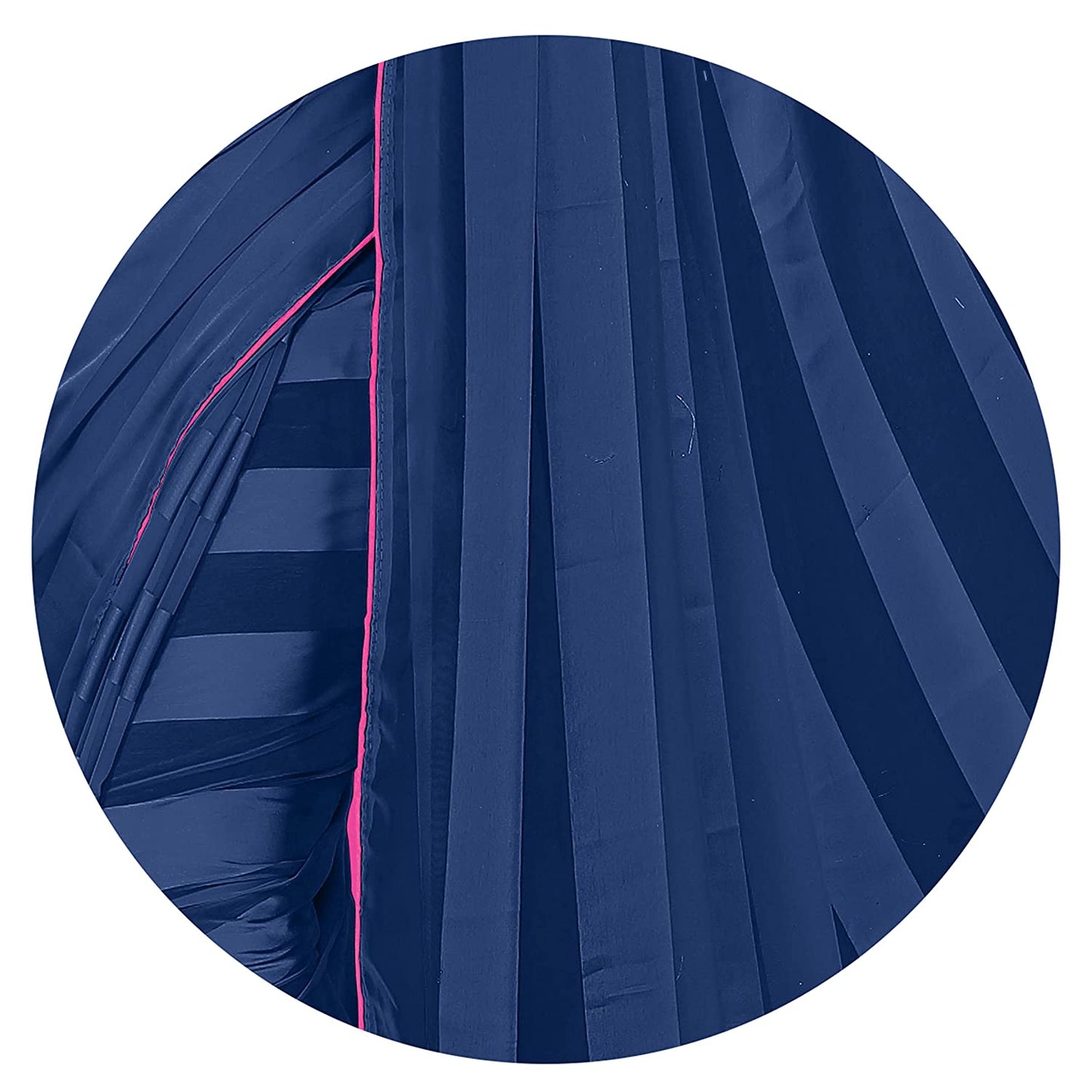 Mirchi Fashion Women'S Georgette Shiny Satin Stripes Laining Pattern Saree