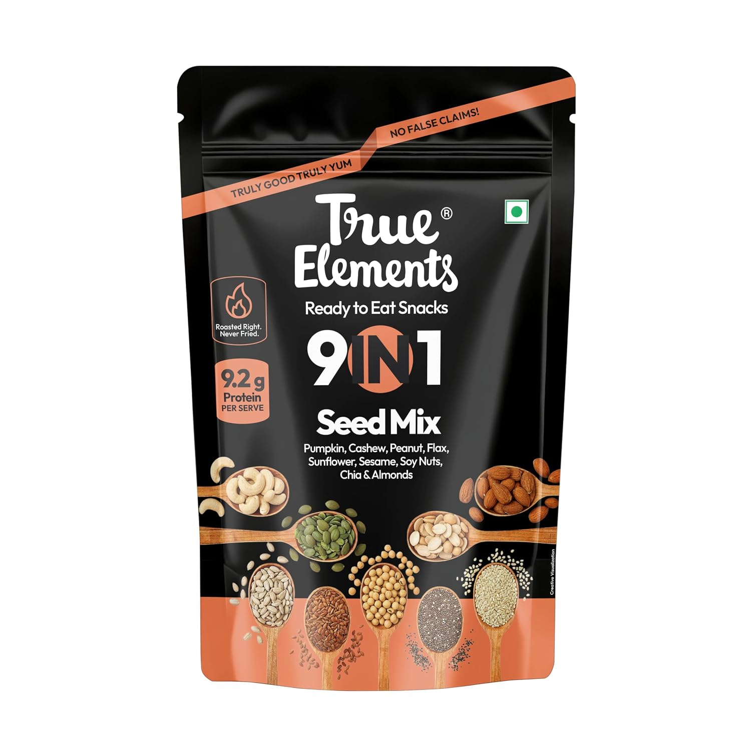 True Elements Seeds Mix - 9 in 1 Mixed Seeds 500g | Seed Mix for Eating | Healthy Snacks | Diet Food | Diet Snacks