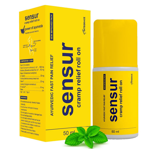 Ayurvedic Cramp Relief Roll On - 50ml (Pack of 1) | Fast & Safe Relief from Period Pain in Abdomen, Back & Thighs | Nilgiri, Kapur, Pudina, Lavang | Big Roll On for Easy Use | Soothing Aroma