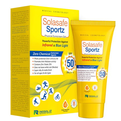 Regaliz Sunscreen Solasafe Sportz (Zero Chemical) - 50 ml