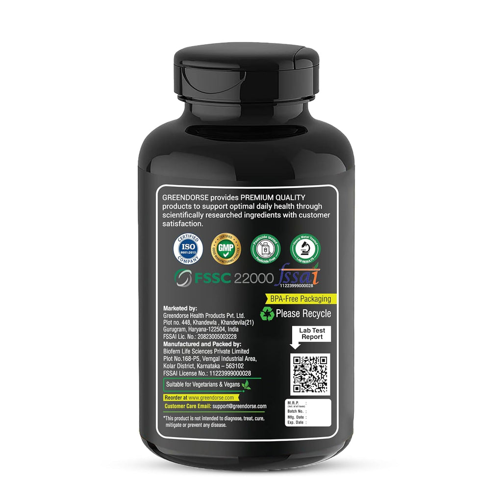 GREENDORSE Irish Sea Moss Vitality Capsules 7 In1 Formula-Gut Cleanse,Immunity,Joint & Thyroid Support-With Spirulina,Turmeric,Bladderwrack,Burdock|Superfood High In 90+ Minerals-60 Veg Capsules
