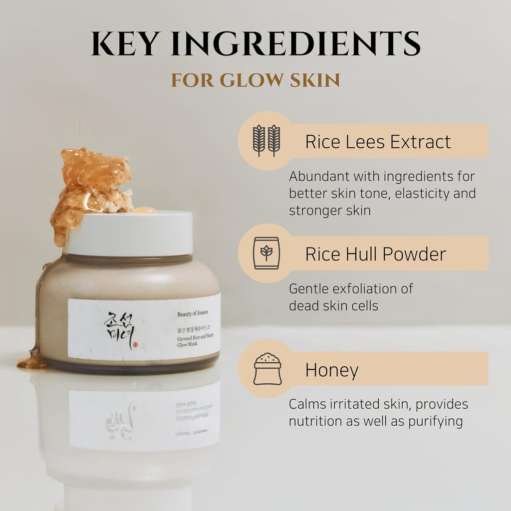 Beauty of Joseon Ground Rice and Honey Glow Mask for Pore and Sebum Care for Dry Sensitive Skin Korean Skin Care 150ml