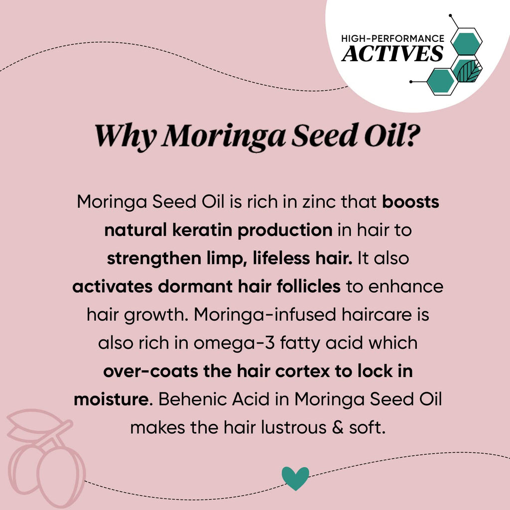 Dot & Key Moringa & Argan Hair Fall Control Shampoo With Pea Peptide & Cysteine | Sulphate Free, Paraben Free | For Dull & Thinning Hair | 200ml