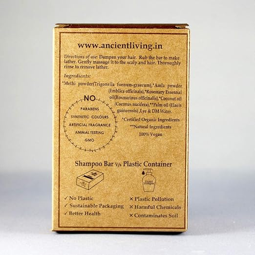 Ancient Living Methi & Amla Shampoo Bar - 100 gms Each (Pack of 2)