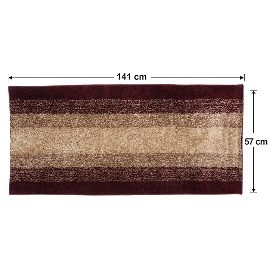 Kuber Industries Shaggy Carpet Polyester Bedside Runner Soft Rug for Hall Offices Kitchens Bedroom Maroon