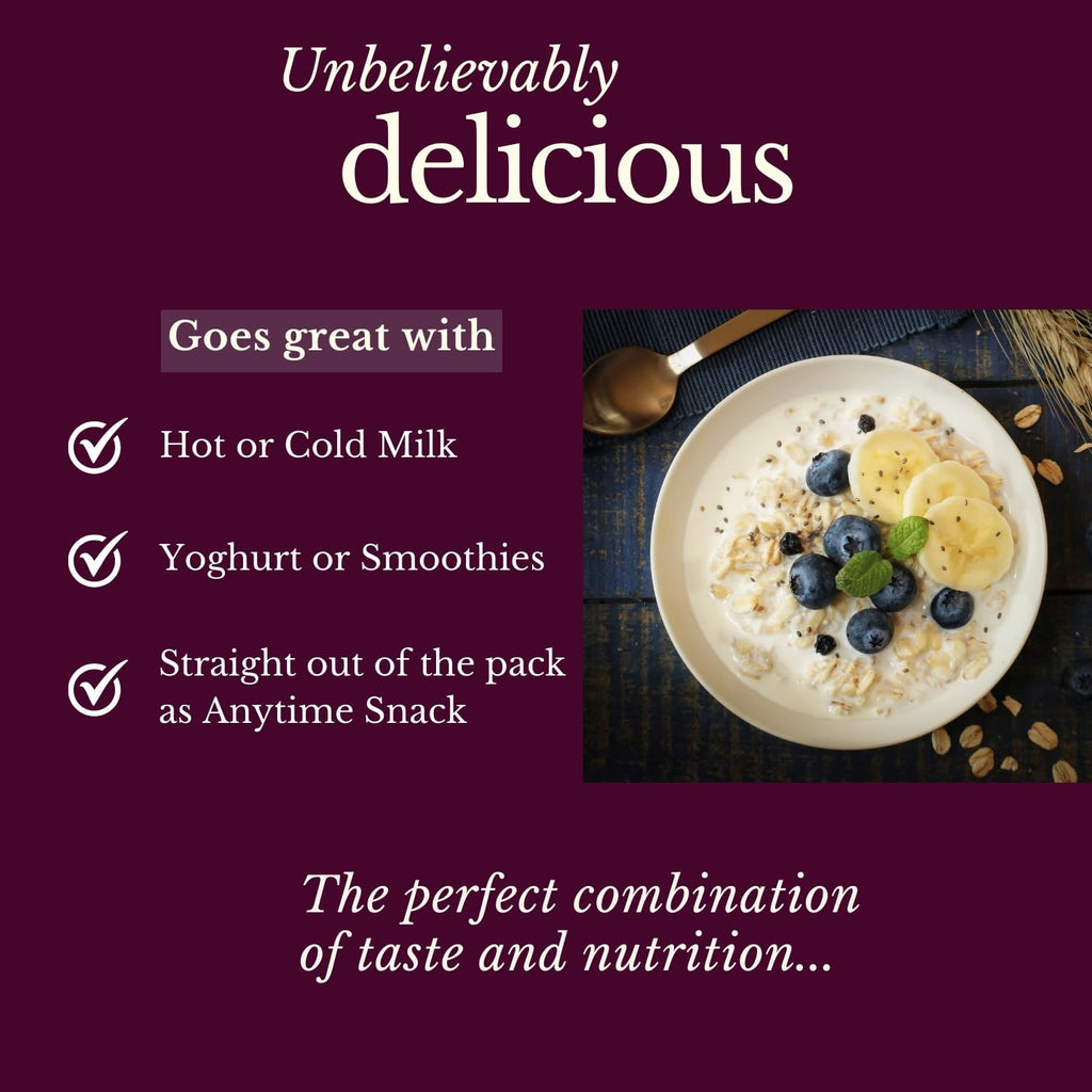Fulfilling Muesli Fruit & Nuts - Nuts Berries Seeds | Pumpkin, Flax & Chia Seeds, Antioxidant Rich Cranberry, Rolled Oats + Millet Flakes | No Refined Sugar, Healthy Breakfast 700g