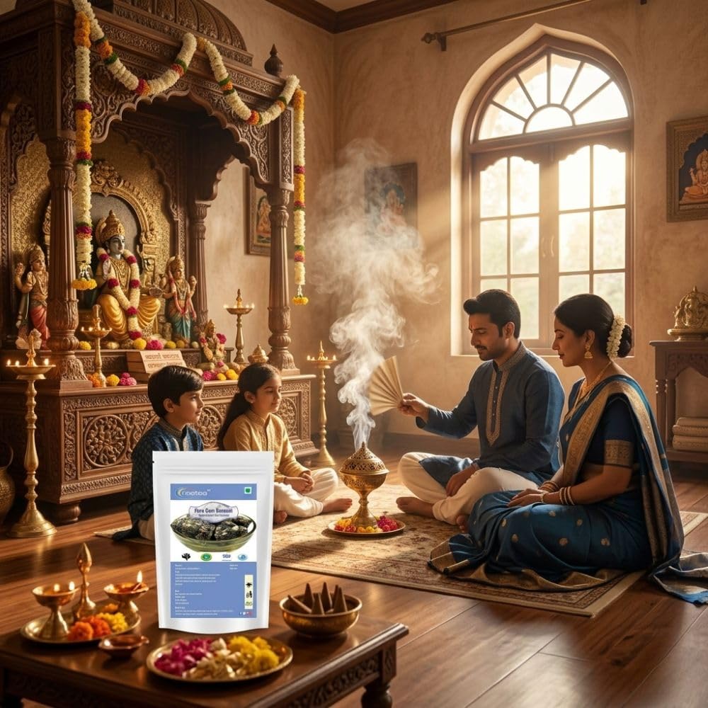 Neotea Pure Gum Benzoin Resin Paal Sambrani Natural Fragrance Paal Sambrani | Premium Indian Loban Dhoop100 gm