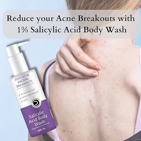 Dermistry Salicylic Acid Anti Acne Body Shower Gel Wash - 200 ml