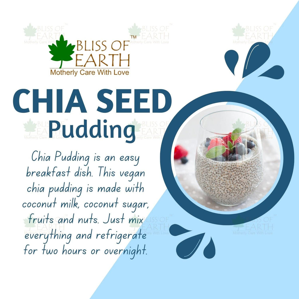 Bliss of Earth Certified Organic Raw Chia Seeds For Weight Loss, Raw Super Food With Omega & Fiber (1 KG)
