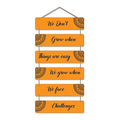 Artvibes Decorative Wall Hanging Wooden Art Decoration Item for Living Room | Home Decor | Quotes Decor Item | Set of 6